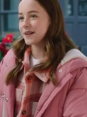 Falling Like Snowflakes 2024 Ava Weiss Pink Puffer Jacket