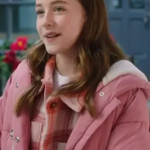 Falling Like Snowflakes 2024 Ava Weiss Pink Puffer Jacket