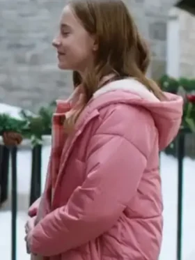 Falling Like Snowflakes 2024 Ava Weiss Pink Puffer Jacket For Sale