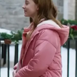 Falling Like Snowflakes 2024 Ava Weiss Pink Puffer Jacket For Sale