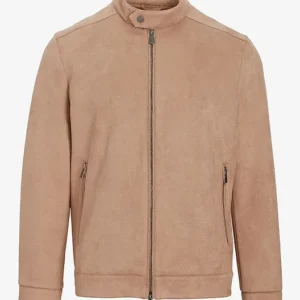 Faux Suede Moto Jacket
