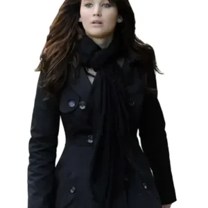 Jennifer Lawrence Tiffany Silver Linings Playbook Black Wool Coat