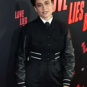 Katy OBrian Love Lies Bleeding 2024 Black Varsity Jacket