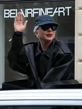 Lady Gaga Paris Olympic 2024 Black Jacket