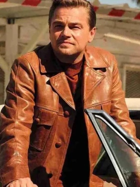 Leonardo DiCaprio Once Upon a Time in Hollywood Leather Jacket