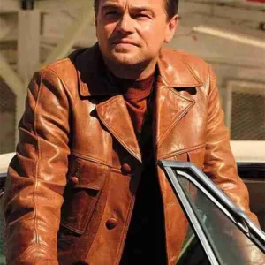 Leonardo DiCaprio Once Upon a Time in Hollywood Leather Jacket