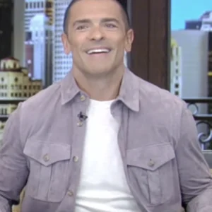 Live with Kelly and Mark Mark Consuelos Purple Shirt Jacket On Sale