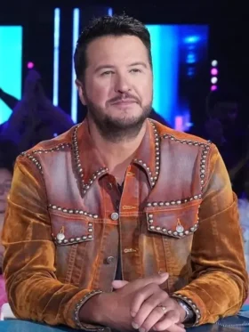 Luke Bryan American Idol Brown Leather Jacket