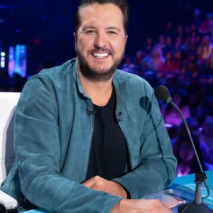 Luke Bryan American Idol Green Suede Leather Jacket
