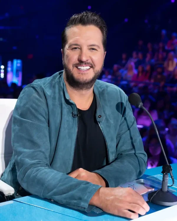 Luke Bryan American Idol Green Suede Leather Jacket