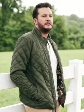 Luke Bryan Green Quilted Jacket On Sale