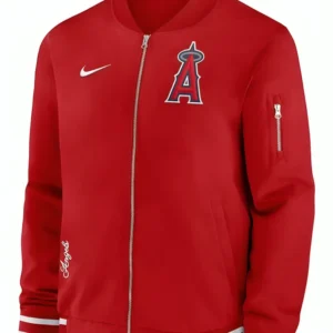 MLB Los Angeles Angels Red Bomber Jacket