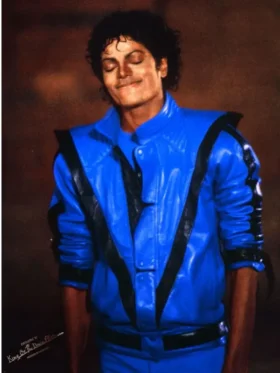 Michael Jackson Blue Leather Jacket