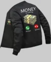 Money Is Calling Print Bomber Jacket
