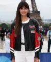 Nina Dobrev Olympics 2024 Leather Jacket On Sale