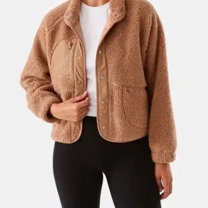 Order Active Womens Sherpa Button Jacket For Sale Men And Women