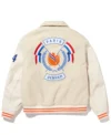 Order Denham Netherlands Olympic Team Cream Varsity Jacket For Sale Men And Women