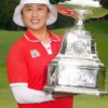 Order PMG Womens PGA Championship Amy Yang Red Knit Shirt For Sale Men And Women