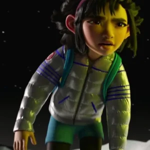 Over The Moon Silver Puffer Jacket