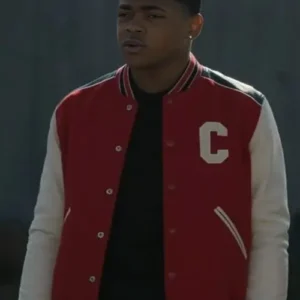 Power Book II Ghost S04 Tariq St. Patrick Red Varsity Jacket