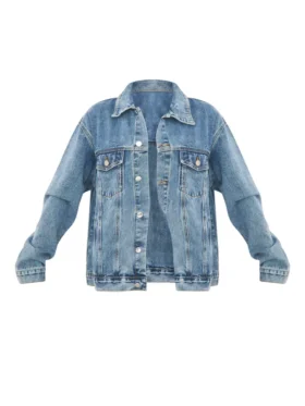 Prettylittlething Vintage Wash Oversized Boyfriend Denim Jacket
