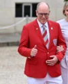 Prince Albert Olympic Games 2024 Red Blazer