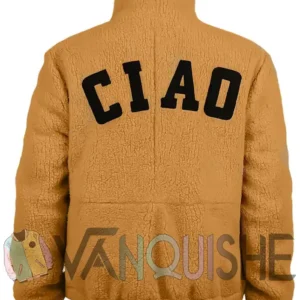 Real Housewives of New Jersey S11 Rachel Fuda CIAO Sherpa Jacket back