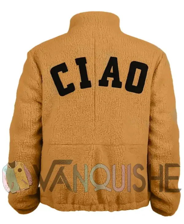 Real Housewives of New Jersey S11 Rachel Fuda CIAO Sherpa Jacket back
