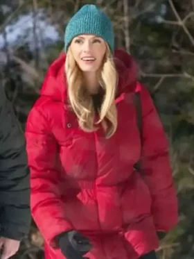 Rebecca Dalton Falling Like Snowflakes 2024 Red Puffer Jacket