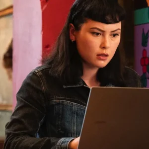 Red Eye 2024 Jemma Moore Blue and Black Denim Jacket