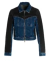 Red Eye 2024 Jemma Moore Blue and Black Denim Jacket On Sale