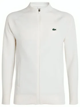 Shop Wimbledon 2024 Novak Djokovic Zip Up White Jacket