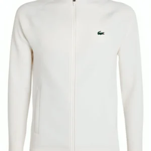 Shop Wimbledon 2024 Novak Djokovic Zip Up White Jacket