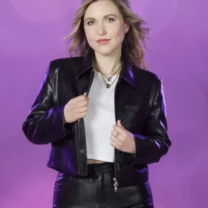 Taylor Tomlinson Variety Black Leather Jacket