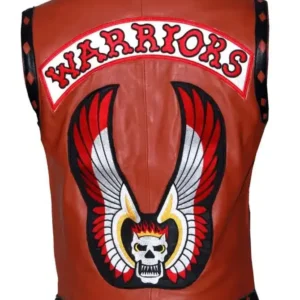 The Warriors Brown Leather Vest