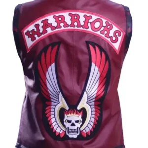 The Warriors Maroon Leather Vest Halloween Costume