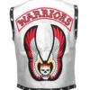 The Warriors Motorcycle Riders White Leather Vest