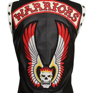 The Warriors Movie Black Biker Leather Vest Jacket
