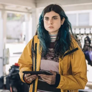 Under Paris 2024 Lea Leviant Yellow Hooded Jacket