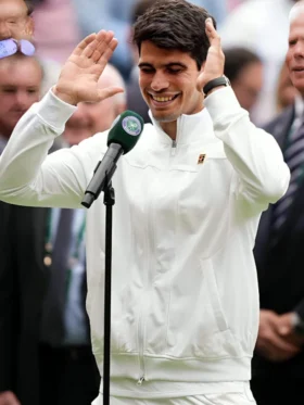 Wimbledon 2024 Carlos Alcaraz White Jacket