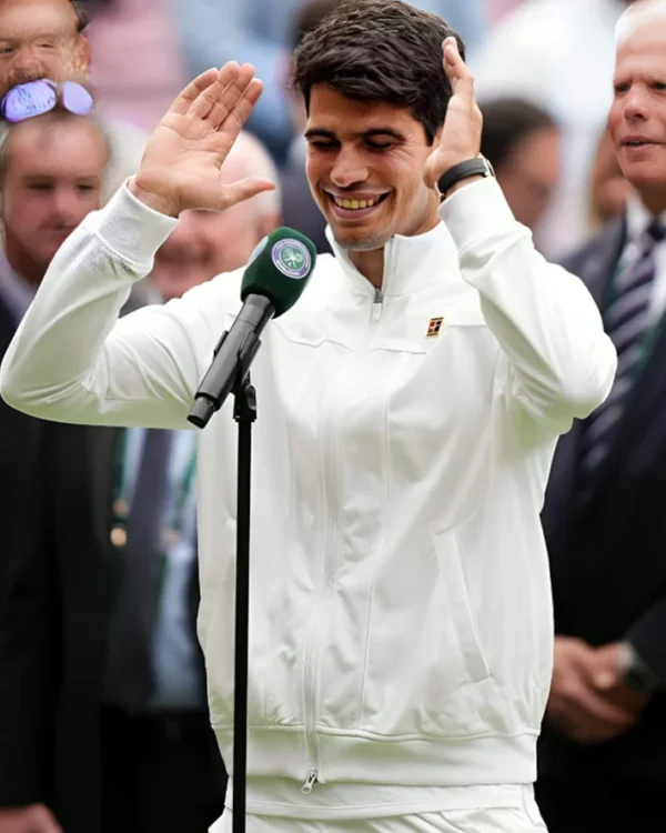 Wimbledon 2024 Carlos Alcaraz White Jacket