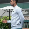 Wimbledon 2024 Novak Djokovic Zip Up White Jacket