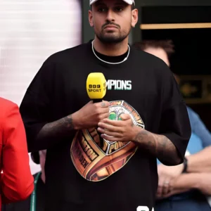 Wimbledon Championships 2024 Nick Kyrgios Black Shirt