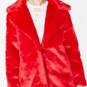 8 Ball Red Fur Jacket