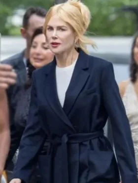 A Family Affair 2024 Nicole Kidman Blue Long Coat