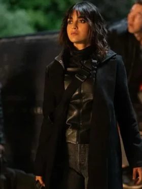 Abigail 2024 Melissa Barrera Black Wool Coat