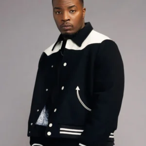 All American S06 Spencer James Black Varsity Jacket