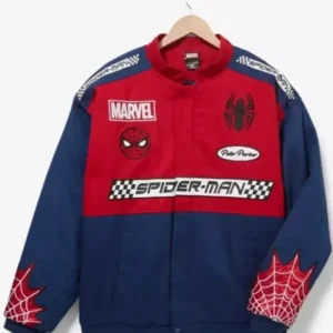Box Lunch Blue And Red Spiderman Bomber Jacket