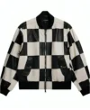 Buy Bel Air S03 Vic Mensa Checkered Leather Bomber Jacket