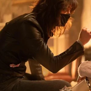 Buy Melissa Barrera Abigail 2024 Black Leather Jacket